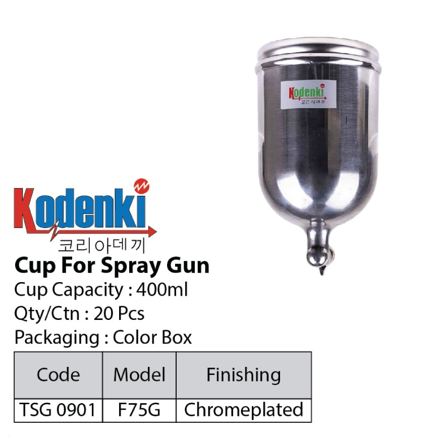 Spray Gun Cup F75G Kodenki Tabung Spraygun Atas by BENZ WERKZ