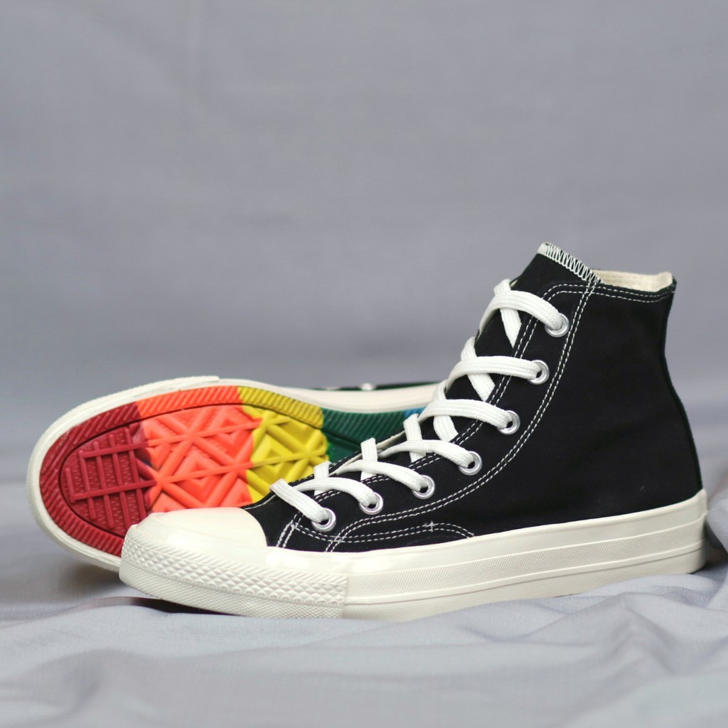 SEPATU CONVERS 70S ALL STAR CHUCK TAYLOR IMPORT PREMIUM HIGH / TINGGI RAINBOW SOL