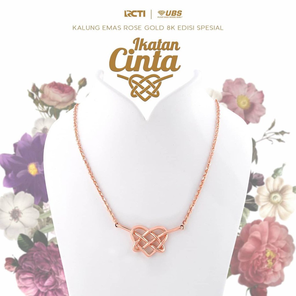 Kalung Ikatan Cinta UBS RCTI Emas Asli Rose Gold