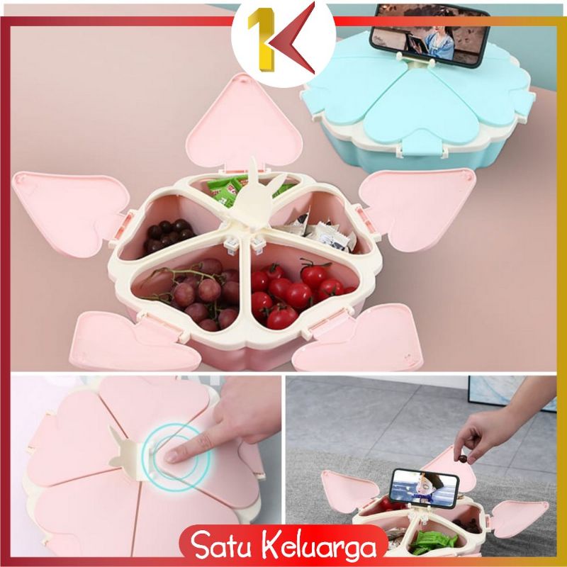 Toples bunga mekar tempat kue lebaran