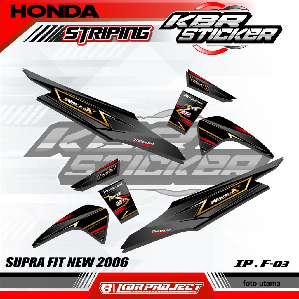 (COD) STICKER STRIPING SUPRA FIT NEW - STRIPING HONDA SUPRA FIT NEW.03 SUPRA FIT NEW / FIT X / FIT S