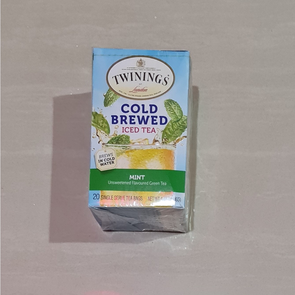 Teh Twinings of London Cold Brewed Iced Tea Mint 20 x 2 Gram