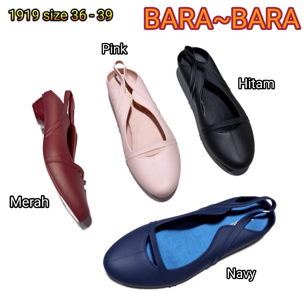 jelly shoes bara bara import sepatu wanita wedges barabara karet 1919