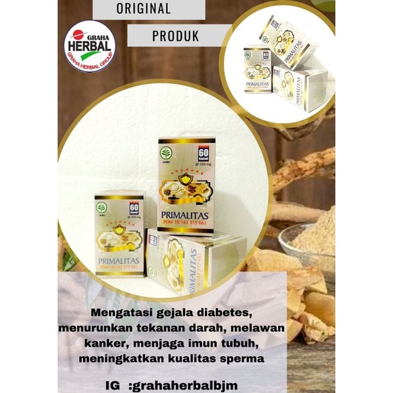 

HERBAL KESUBURAN. PRIMALITAS 60 Kapsul - TERAPI KESUBURAN. IMUNITAS. ANTIOKSIDAN. SUPLEMEN ALAMI