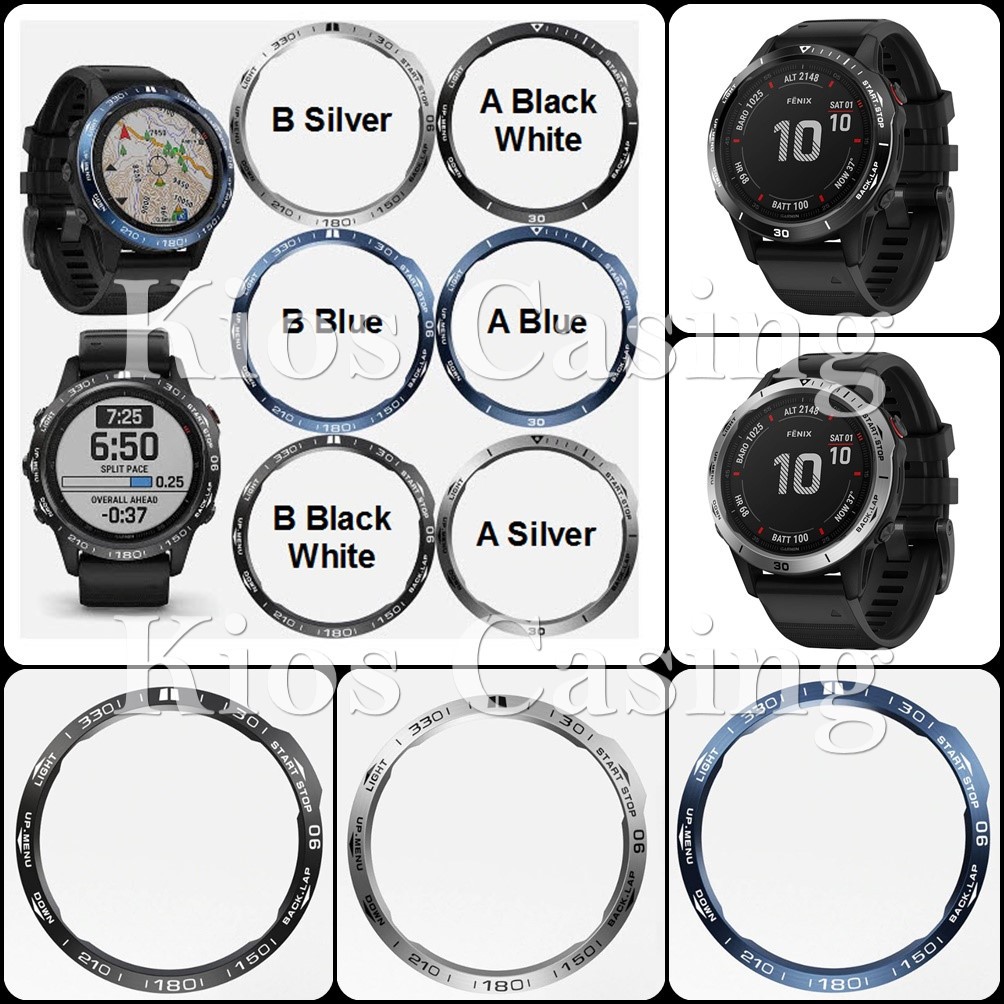 Garmin Fenix 6X Pro - Bezel Ring Frame Anti Gores Metal Alloy Cincin