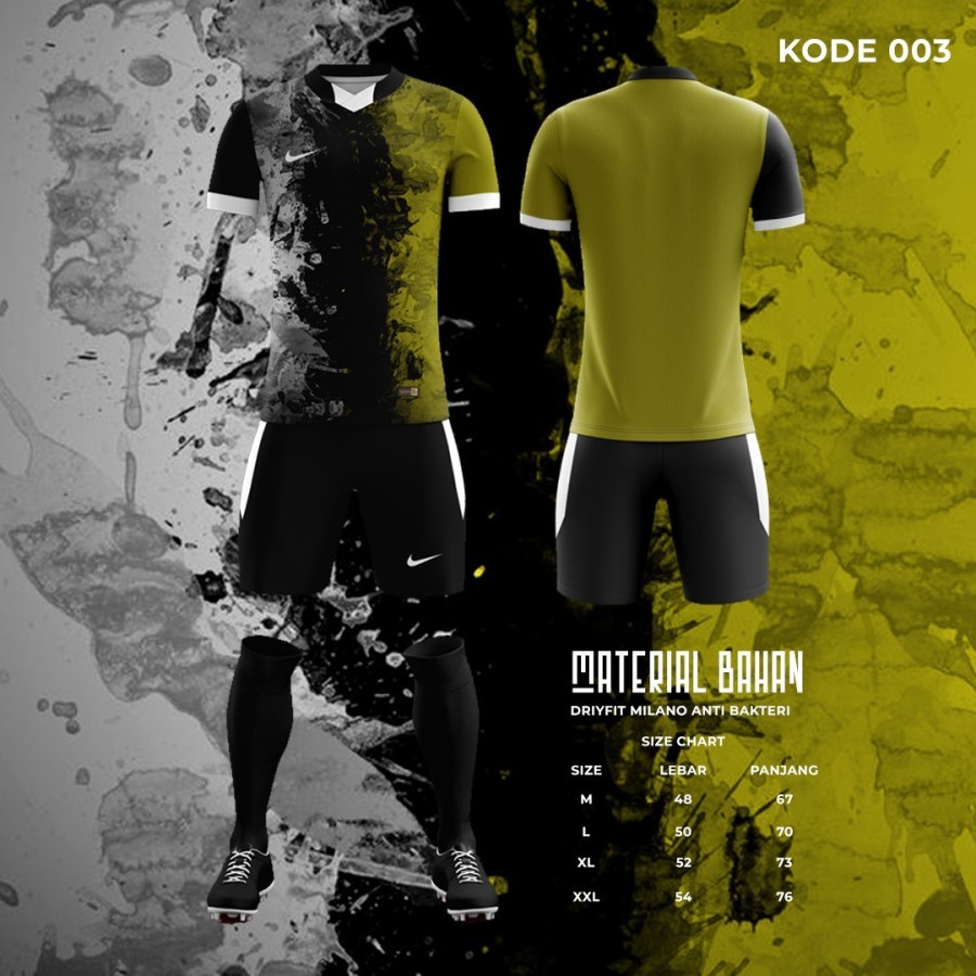 STELAN FUTSAL Printing Jersey Futsal Jersey Bola CUSTOM Nama Suka Suka