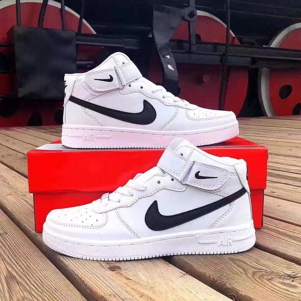 Sepatu Nike Air Force 1 High Utility White Black Putih Hitam Import