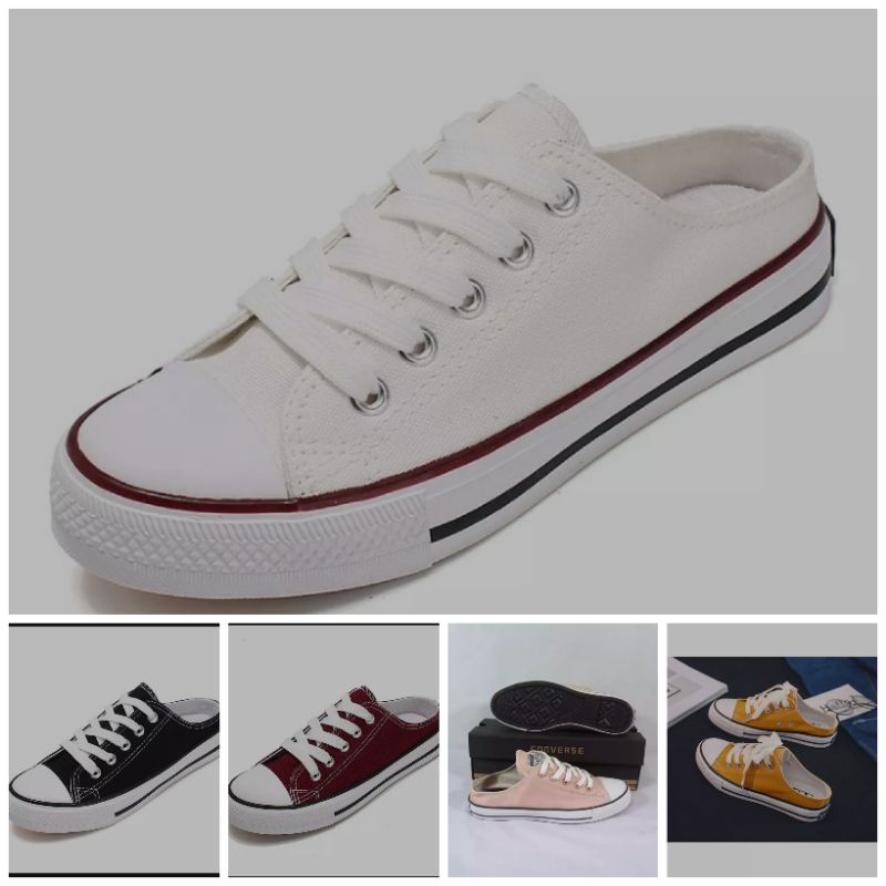 (COD)sepatu sandal sneakers all star wanita/pria canvas model slipon unisex bustong terlaris fashion