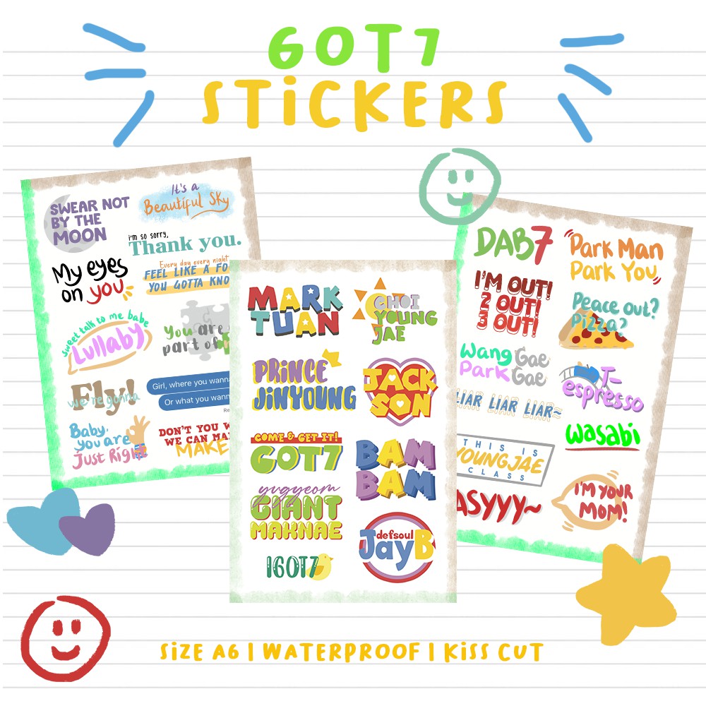 GOT7 Stickers (Cutting Kiss Cut) - kulkit