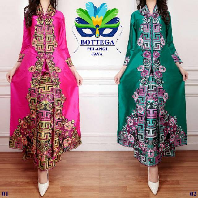 setelan kebaya rok senada Bottega, bahan tafeta