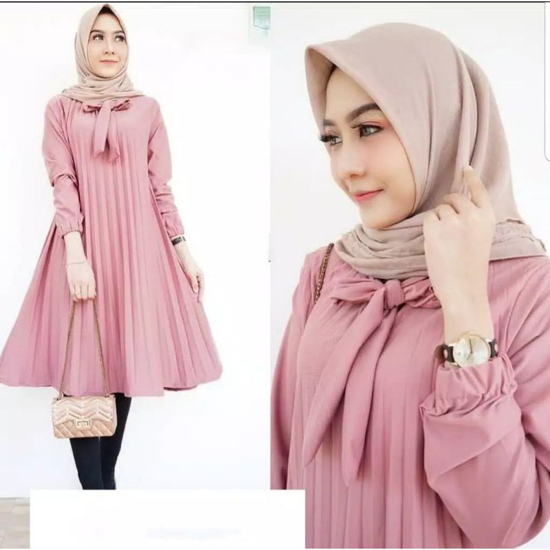 DOLINA TUNIK PLISKET/TUNIK/FASHION WANITA