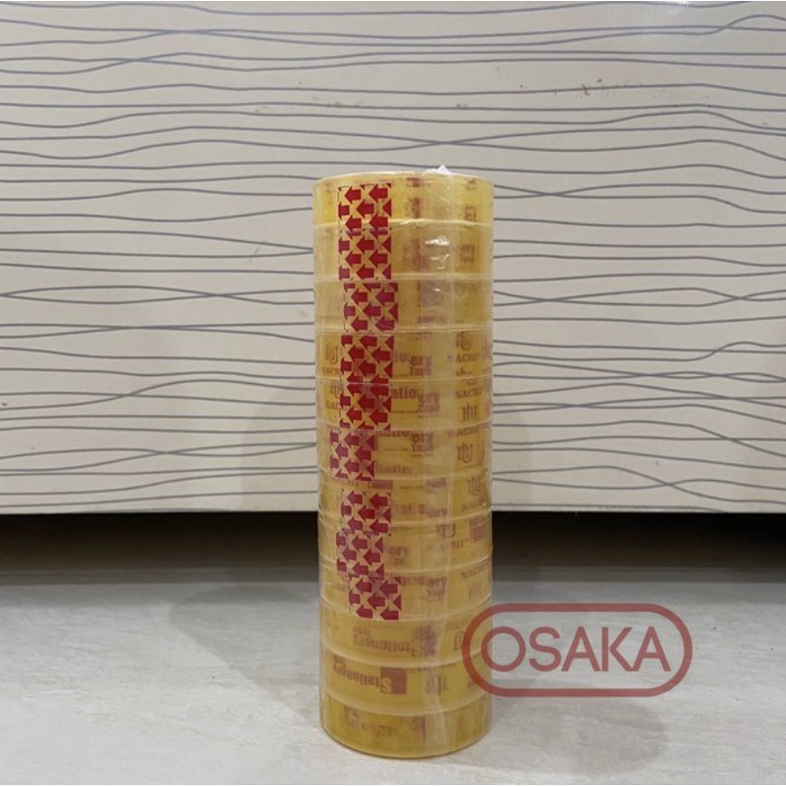 

12PCS Isolasi / Selotip Nachi Tape Bening Kecil Tebal 12mm / 1/2 inch x 25m
