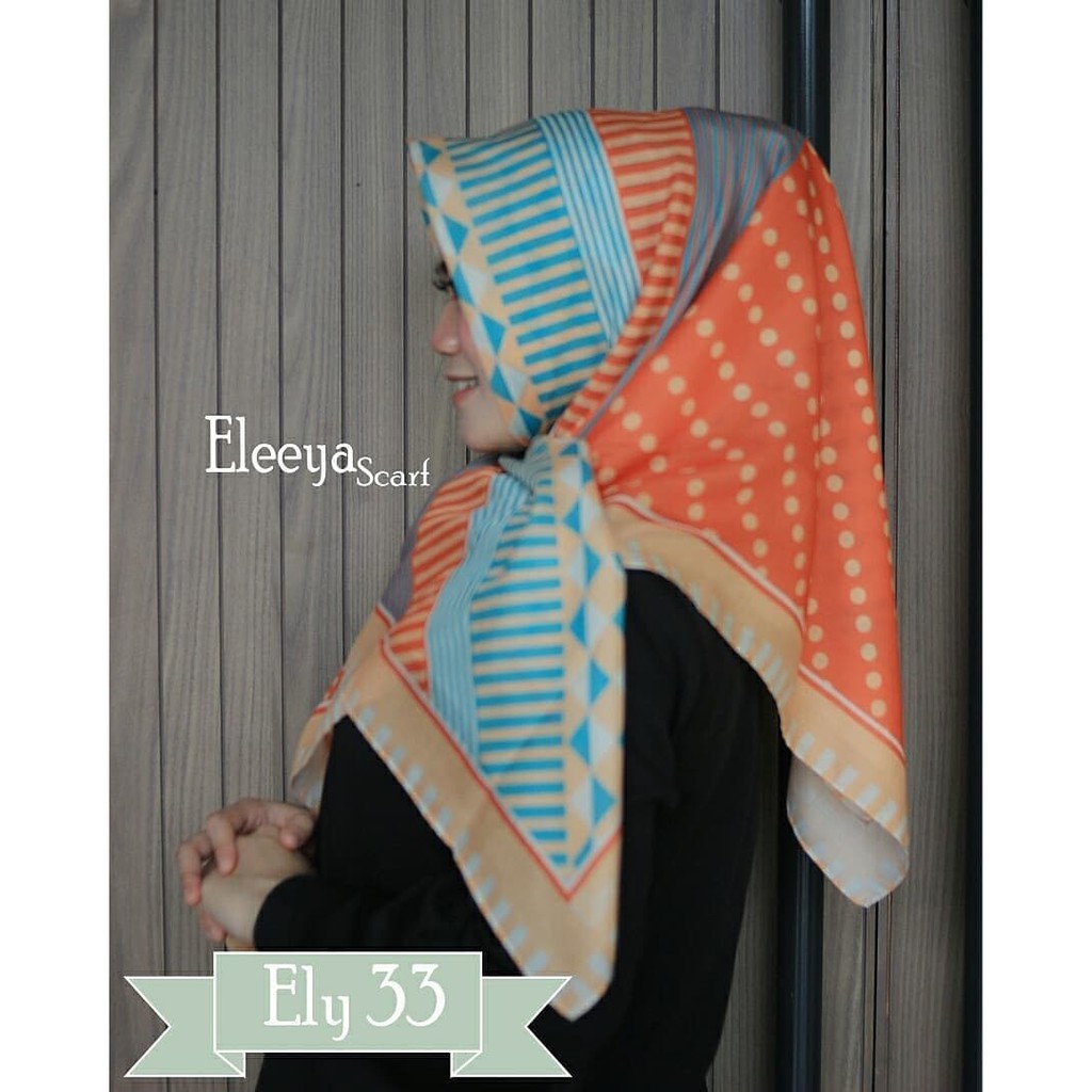 HIJAB SEGIEMPAT MOTIF ELY 33 II Eleeya Scarf