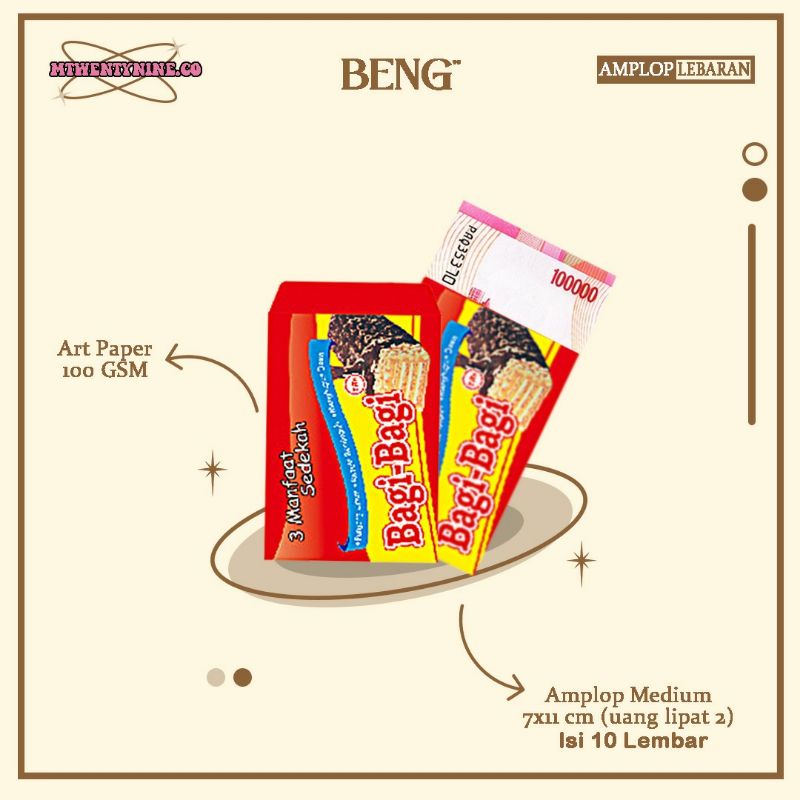 

Amplop Lebaran SNACK / Amplop Idul Fitri / 10pcs / Medium