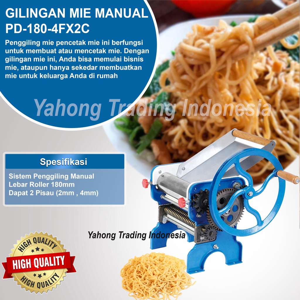 Gilingan Mie Manual Alat Cetak Mie Alat Giling Mie Noodle Maker 180mm