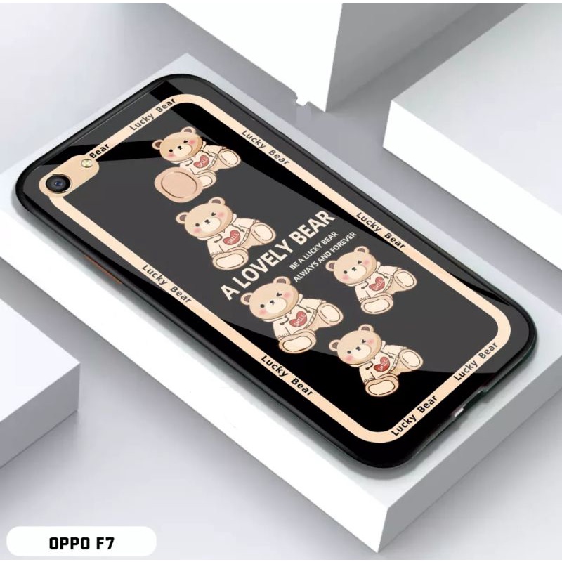 Athan Case Custom Oppo F5 / F5 Youth / F7 / F7 Youth / Realme 1 Fashion Motif Teddy Bear series