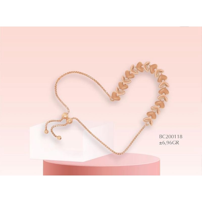 Gelang Rosegold Valentine Collection Golden love Series BC200118 755 18K SDW Gold
