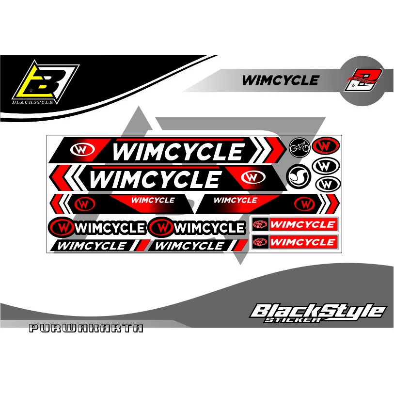 STICKER SEPEDAH WIM VARIASI BIKE STIKER ALL SEPEDA STRIPING MOTIF WIM-CYCLE POLET STRIPING