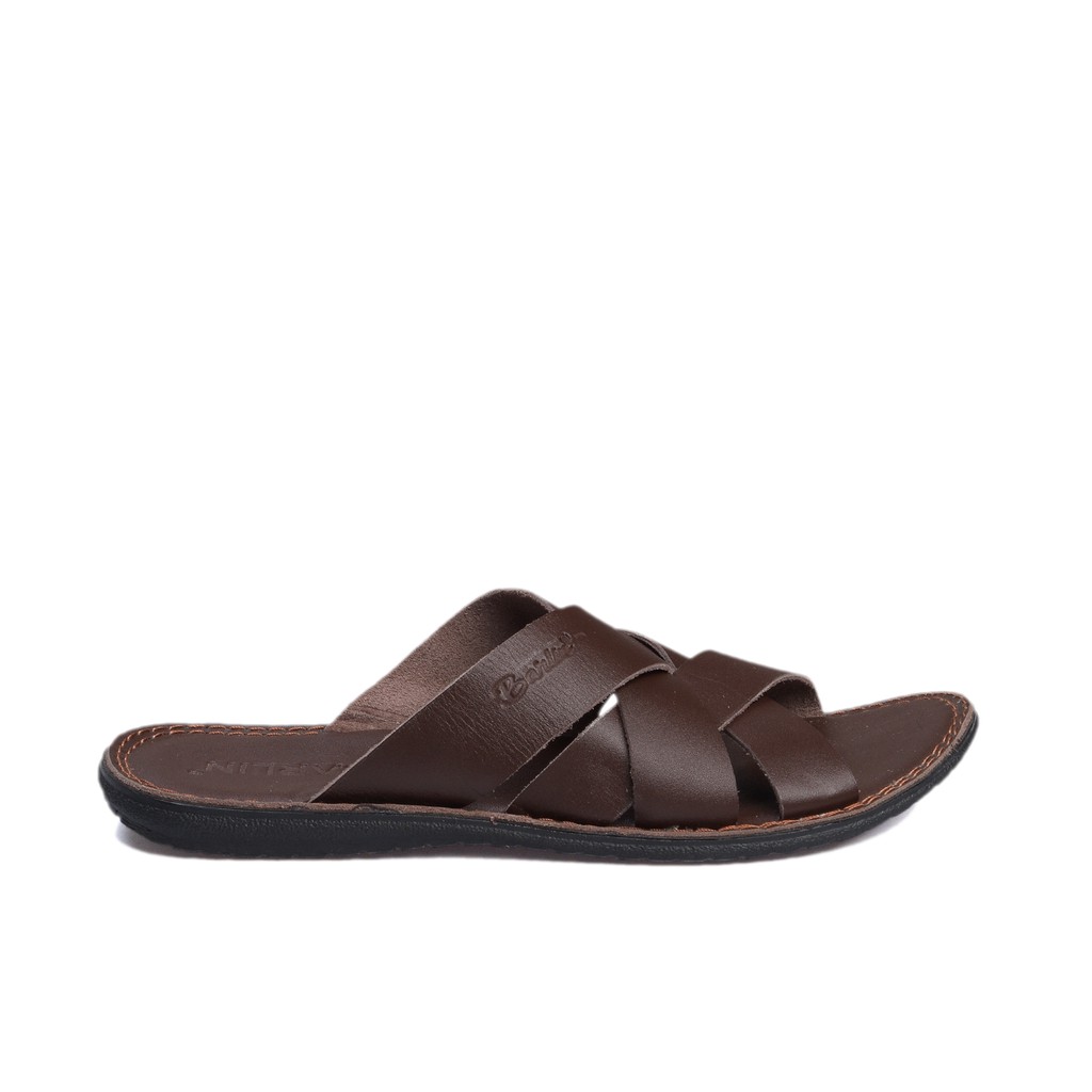 Sandal Pria Full Kulit asli 100% - Sendal Slop Terlaris Barlin Original - SM03