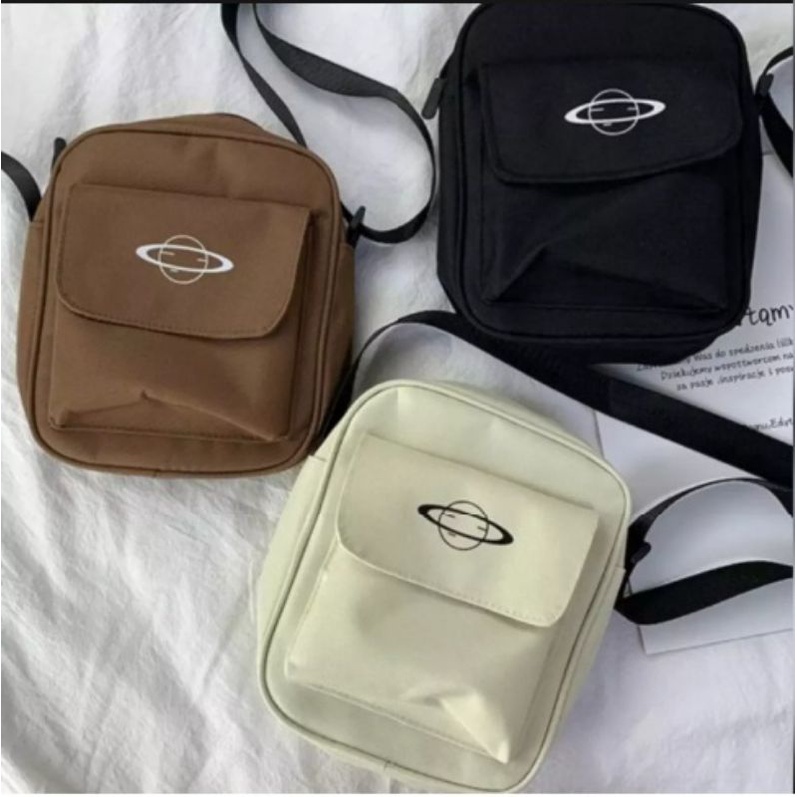TAS SLING BAG WANITA MINI SATURNUS/TAS SLING BAG KANVAS.