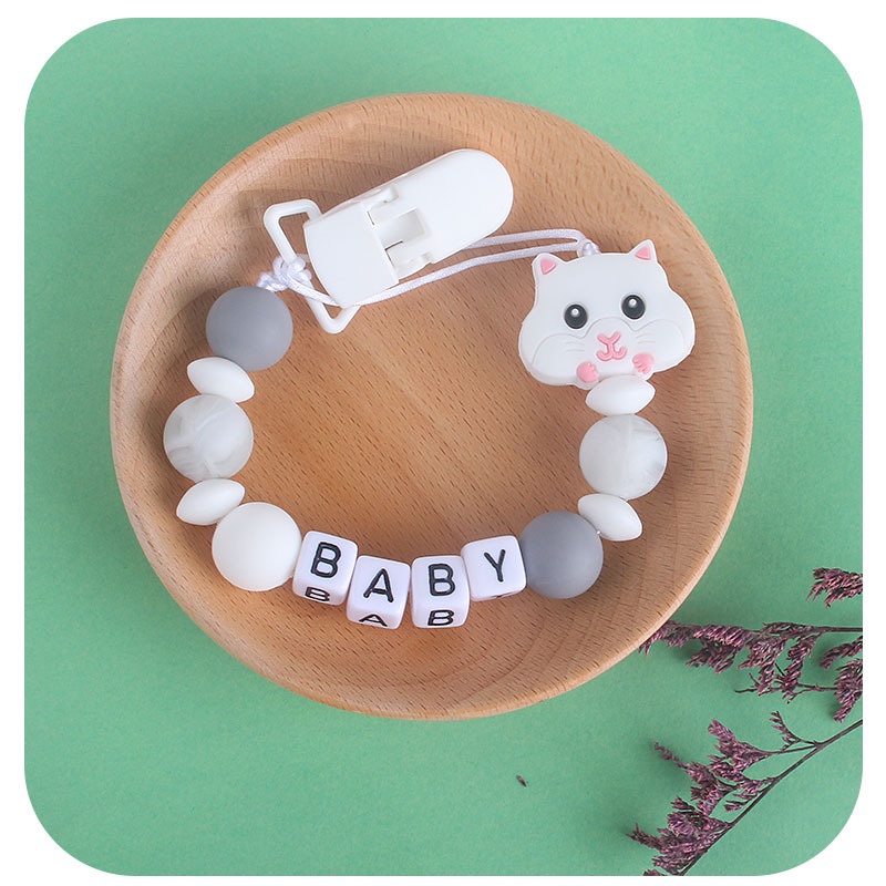 PC 10 | TALI EMPENG DAN TEETHER BISA CUSTOM NAMA | PACIFIER CLIP | TEETHER TALI DOT EMPENG CHAIN GANTUNGAN BAHAN SILIKON AMAN BPA FREE | RUZAIN MALL