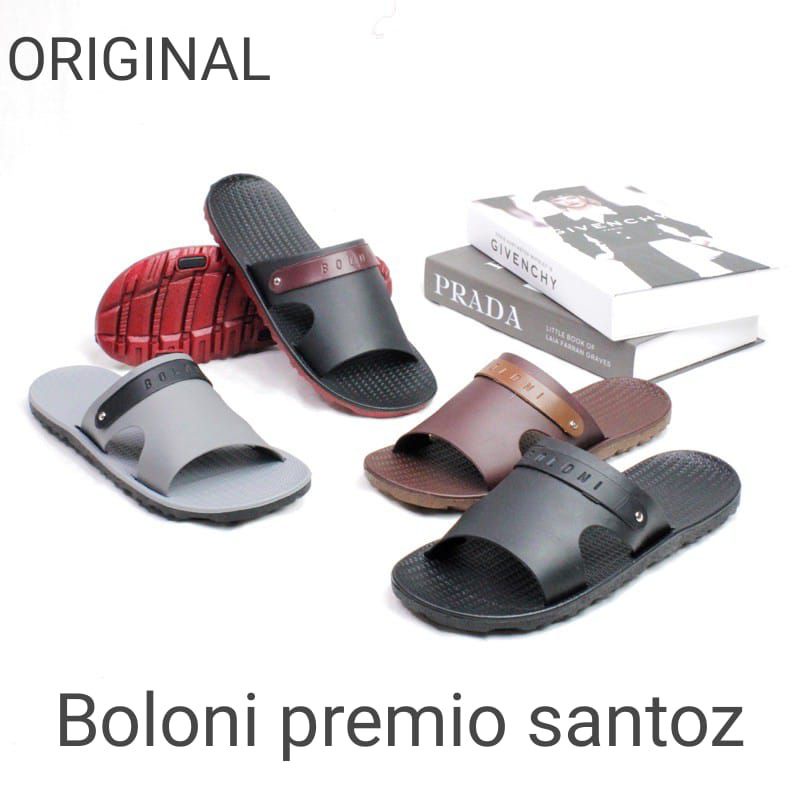 Sandal Slide Pria Full Karet Mens Slipper - Boloni Santoz