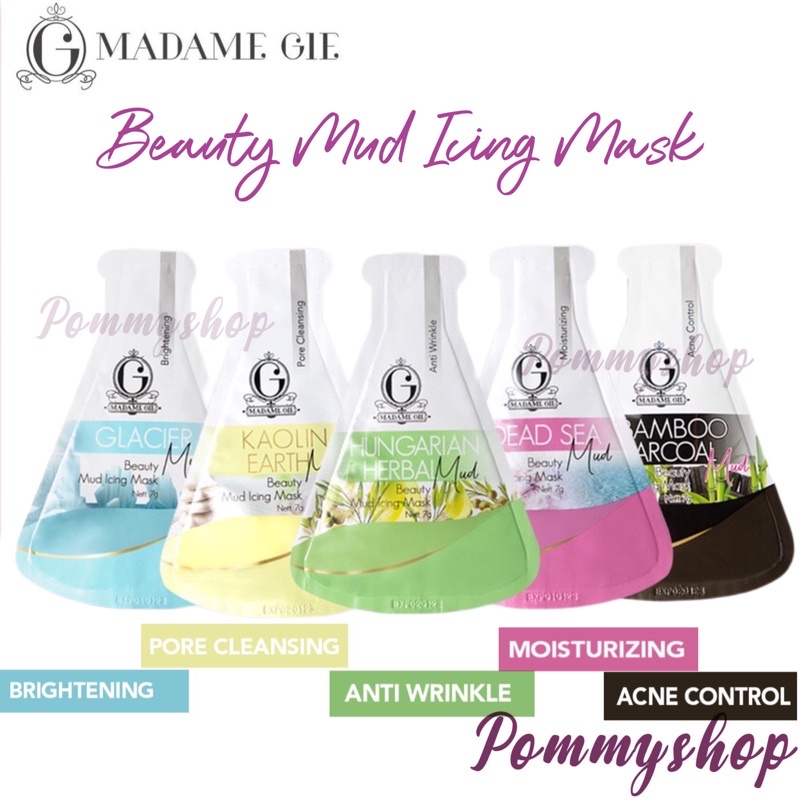 Madame Gie Beauty Mud Icing Mask 7g | Masker Wajah Lumpur