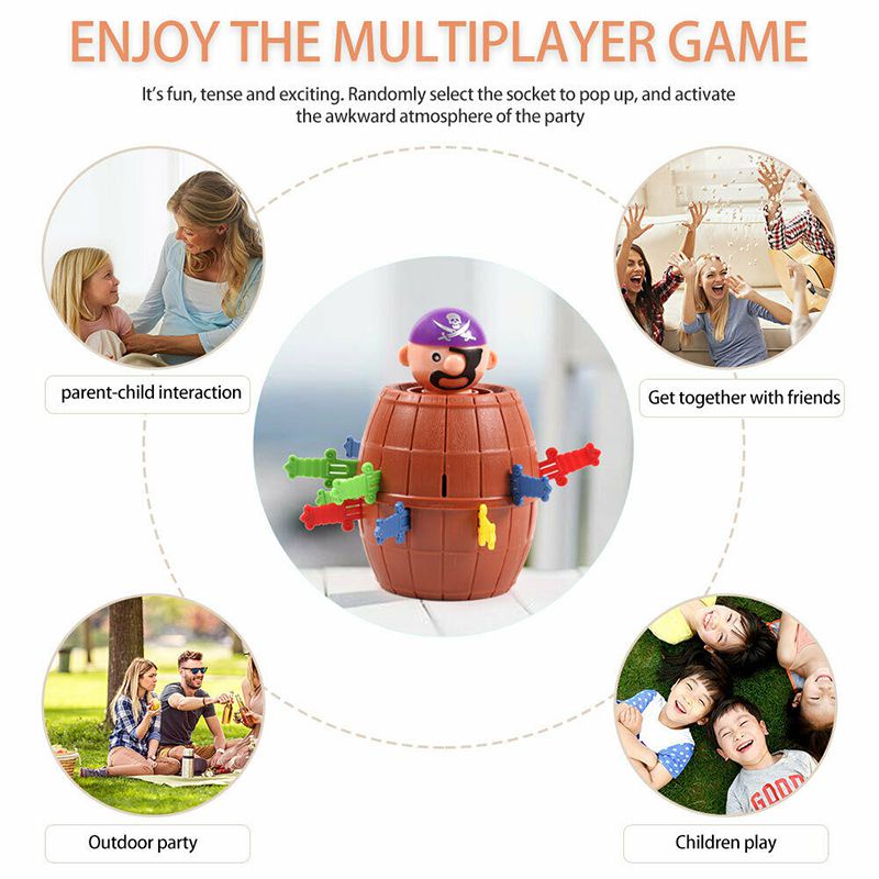 Desktop Game Super Pop Up Toy Jumping Pirate Board Game Kids Children's day Funny Tricky Toy