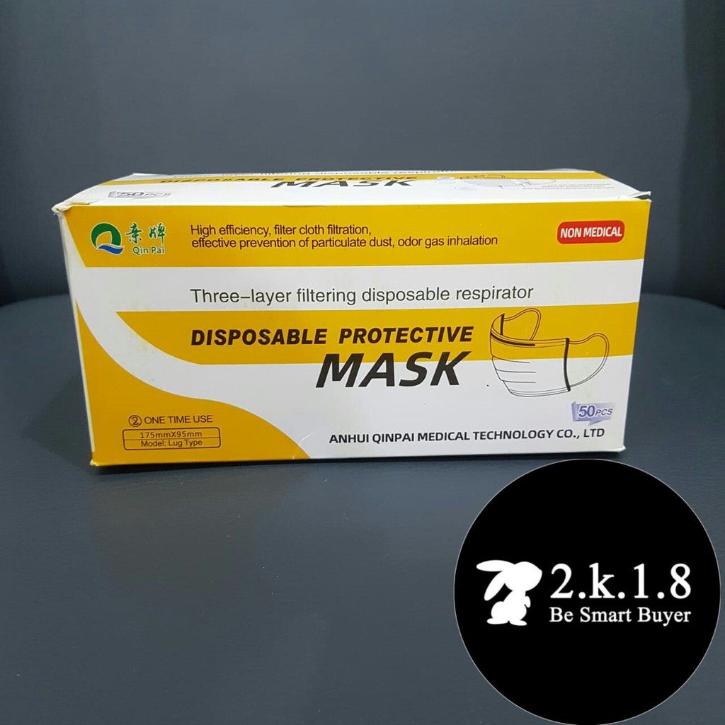 [2k18] Masker Medis 3PLY (Disposable Protective Mask) Bersertifikat