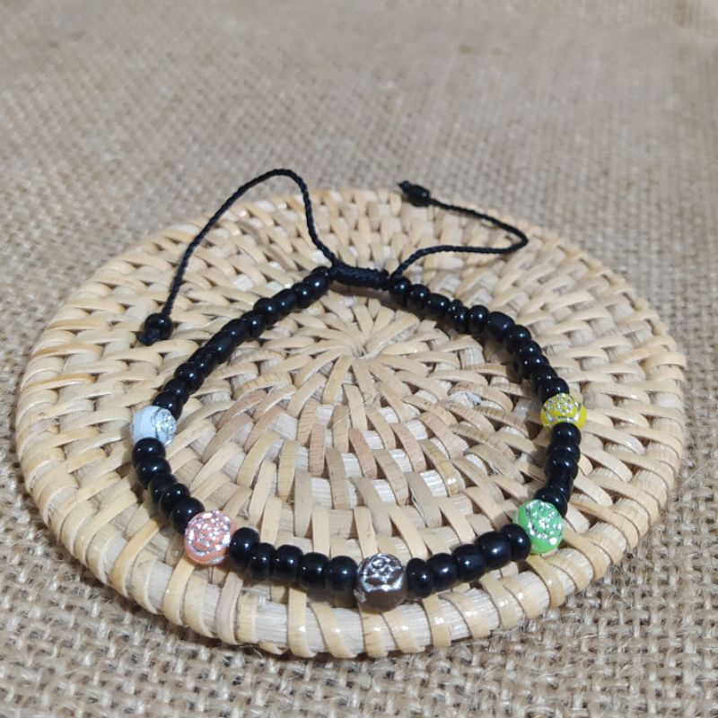 Gelang Mute Mote Hitam Kombinasi