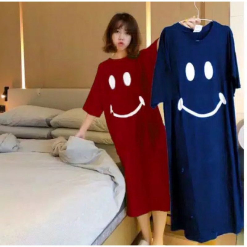 DASTER JUMBO SMILE KAOS OVERSIZE BAJU TERUSAN DASTER