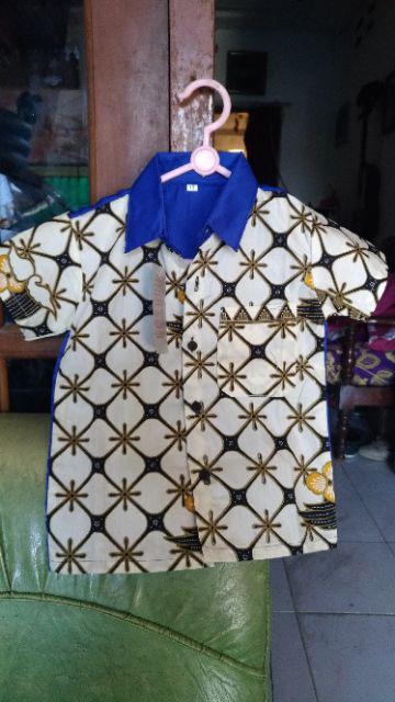 Ruzza Grosir Batik Kemeja Anak Ukuran 0-5 Tahun Hem Random (min 5pcs) Murah