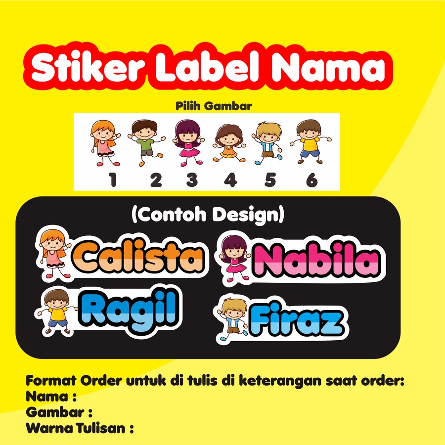 

STIKER NAMA ANAK KUSTOM CUSTOM 1 SET ISI 30PCS WATERPROOF TAHAN AIR