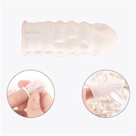 (NCS) SARUNG JARI KARET LATEKS Facial Finger Coats Cots Cot Tangan LATEK