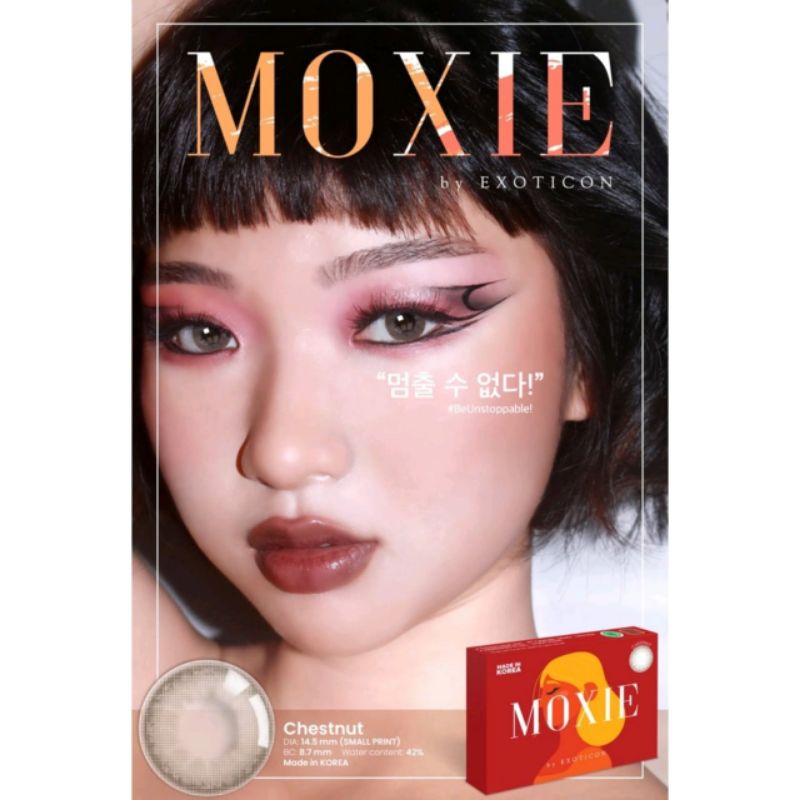 Softlens X2 MOXIE 14.5 MM by Exoticon warna CHESTNUT NORMAL Soflen MOXIE 14.5MM Normal by Exoticon Softlen Soflens Warna