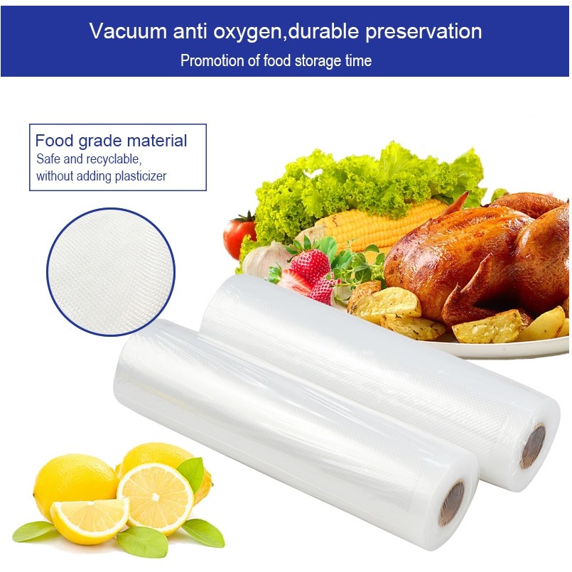 Plastik Vacuum Roll Embossed / 20x500cm / Vakum Sealer / Vacum / Refill / Plastik Makanan / Vakum