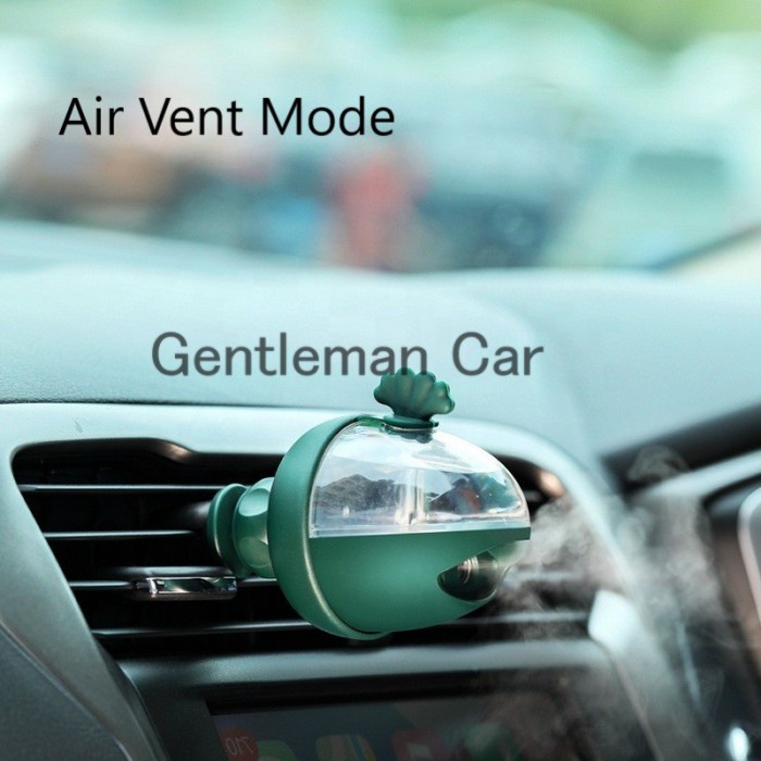 Car Mini Humidifier 360° (Air Vent + Dasbhoard) Pelembab Udara Kabin Interior Portable Mobil