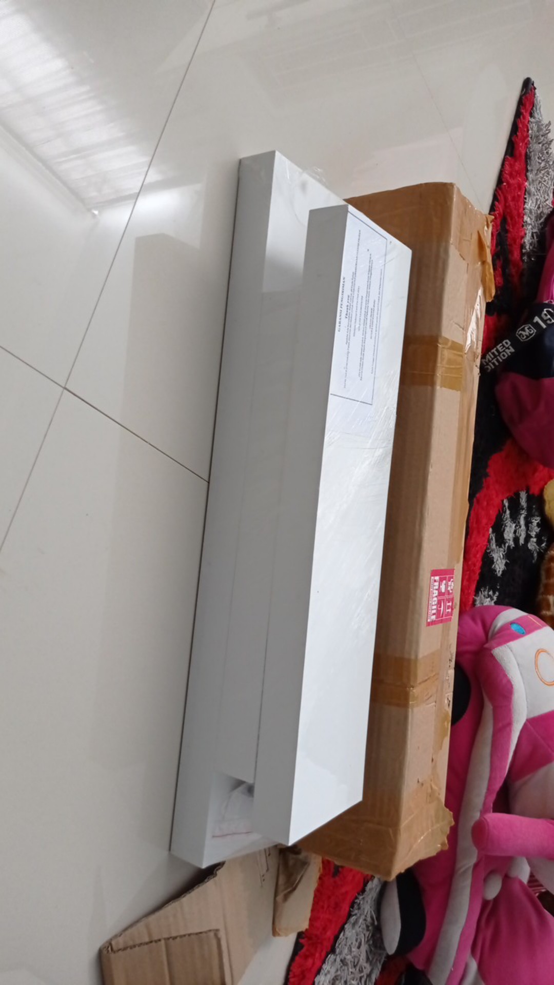 Rak Dinding 1 Set 3 Pc Uk Panjang 60,50,40 Cm Lebar 12 Cm Tebal 4 Cm
