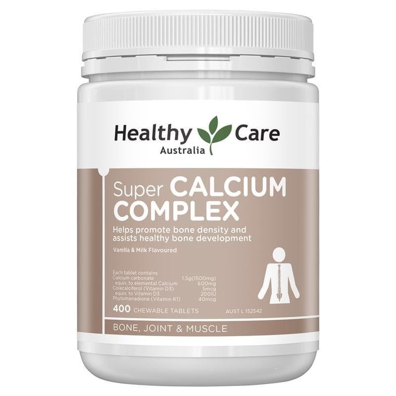 Healthy Care Super Calcium Complex Bone Joint Muscle Health Calsium Kalsium Kompleks 400 tablet Nutr