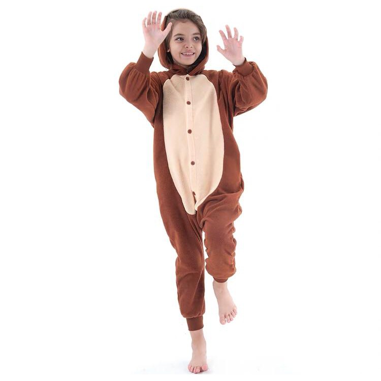 BAJU ONESIE MONYET MONKEY COSPLAY KOSTUM PIYAMA BAJU TIDUR ANAK