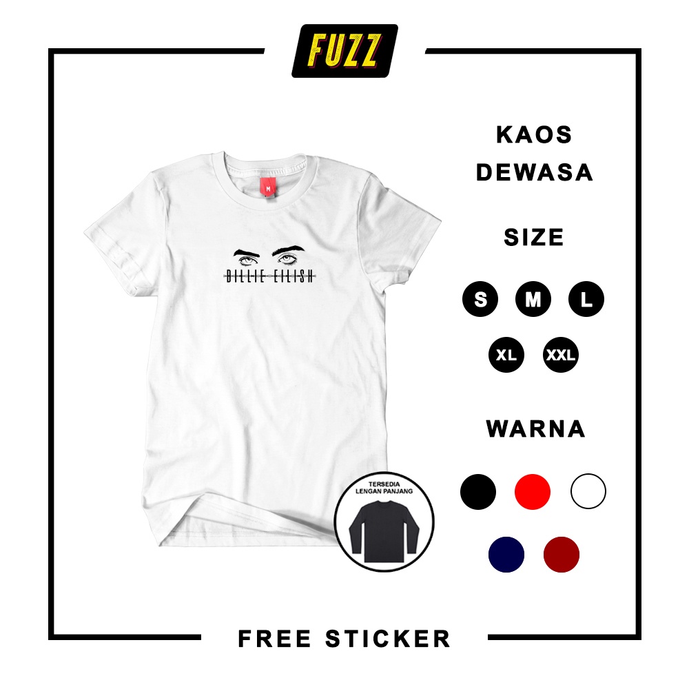 KAOS BILLIE EILISH / BAJU BILLIEEILISH TSHIRT DISTRO MUSIK BILIELISH KEREN MURAH