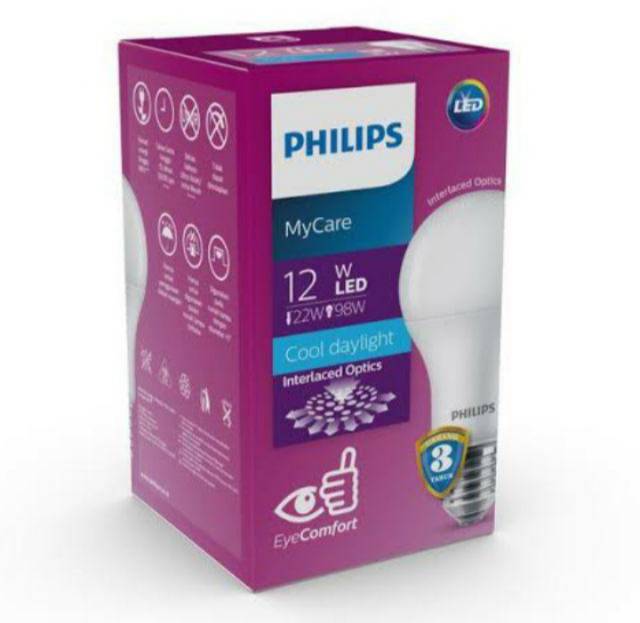 Lampu Led Philips 3w /3 Watt / 6w /6 Watt / 8w /8 Watt / 10w /10 Watt / 12w /12 Watt MyCare Bolam