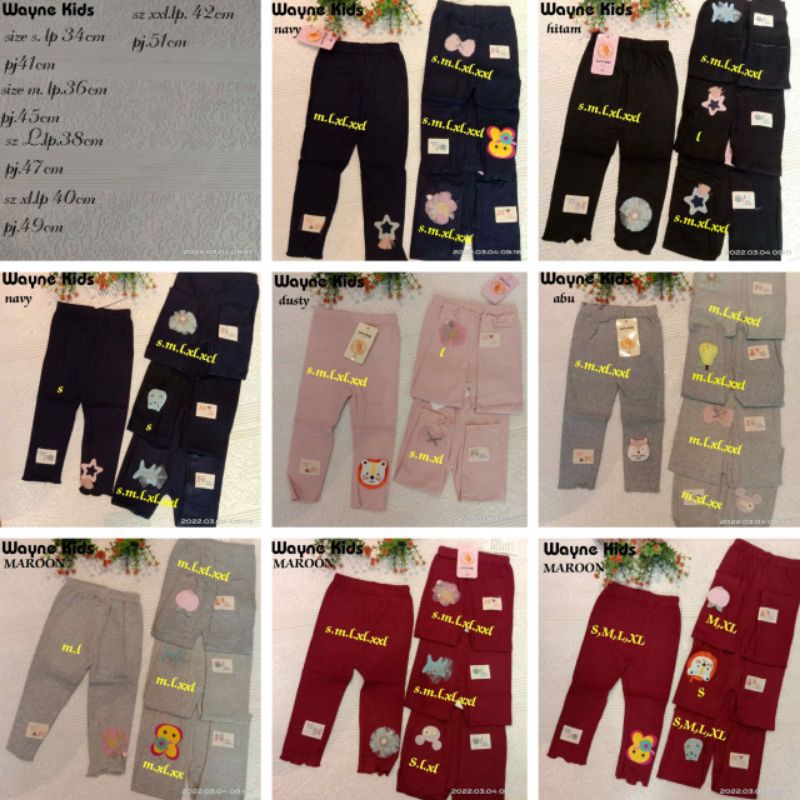 Legging Import Premium WAYNE KIDS 2-5 Tahun
