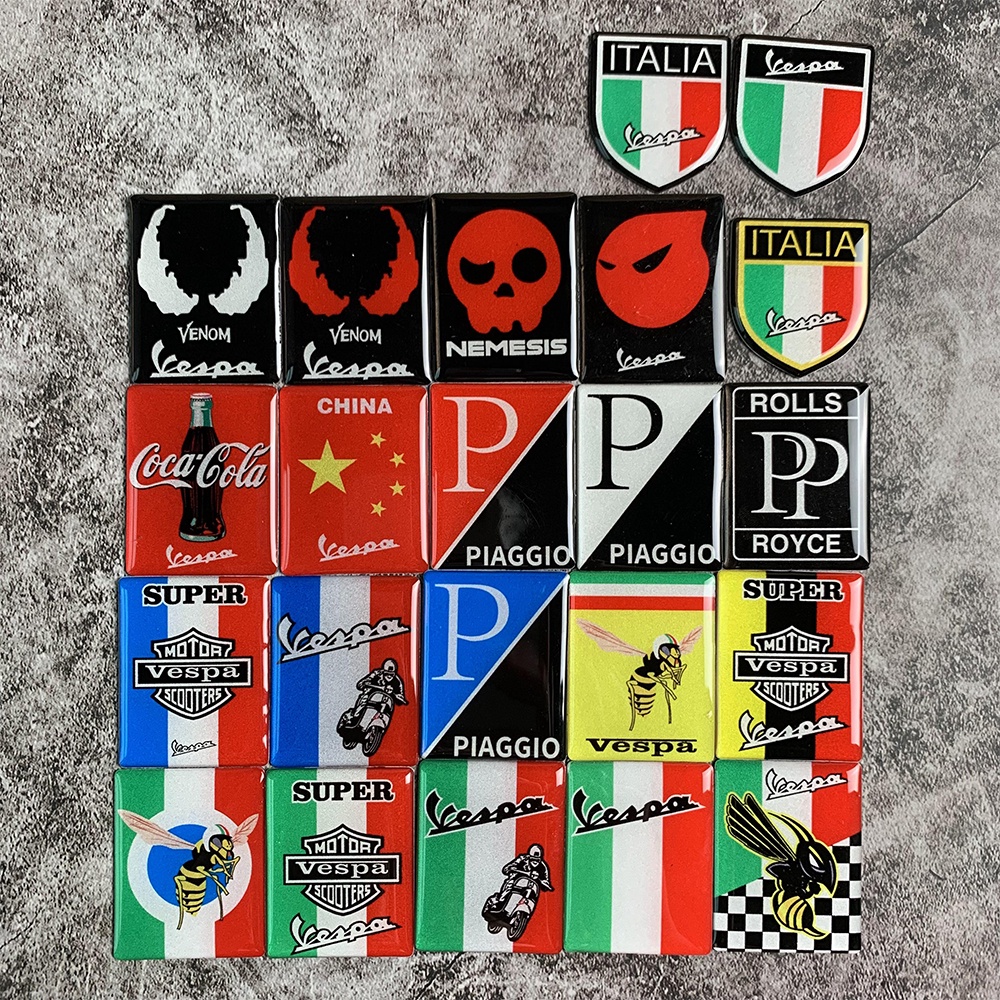 3D Vespa Reflektif Lembut Magnet Stiker Aksesoris Motor untuk PIAGGIO Vespa GTS300 LX125 LX150 125 150 Yaitu Sprint Primavera 300