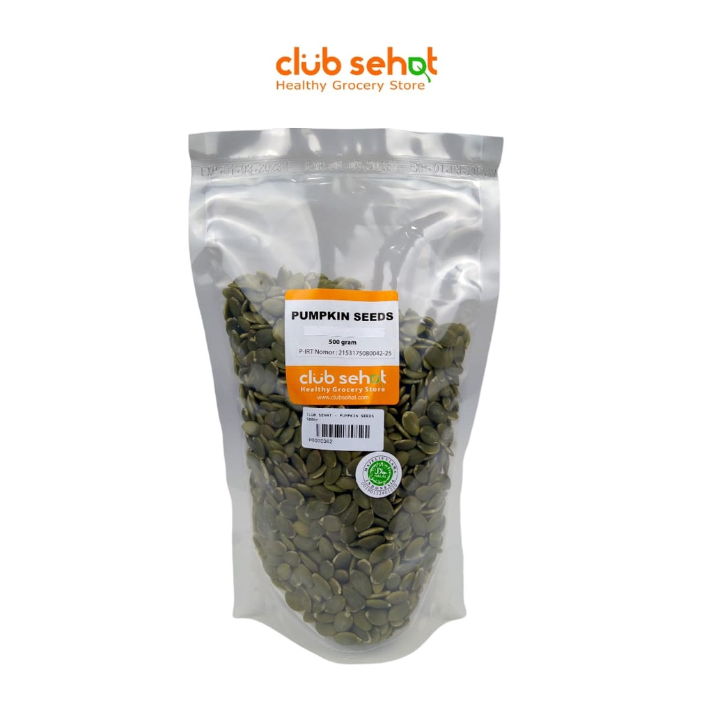 

CLUB SEHAT - PUMPKIN SEEDS 500GR / biji labu, kuaci hijau