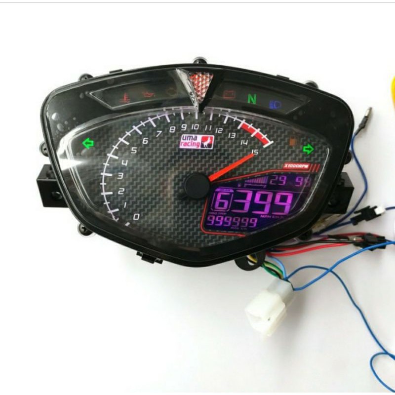Jual speedometer digital uma raicing yamaha jupiter mx 135 oldlc 135
