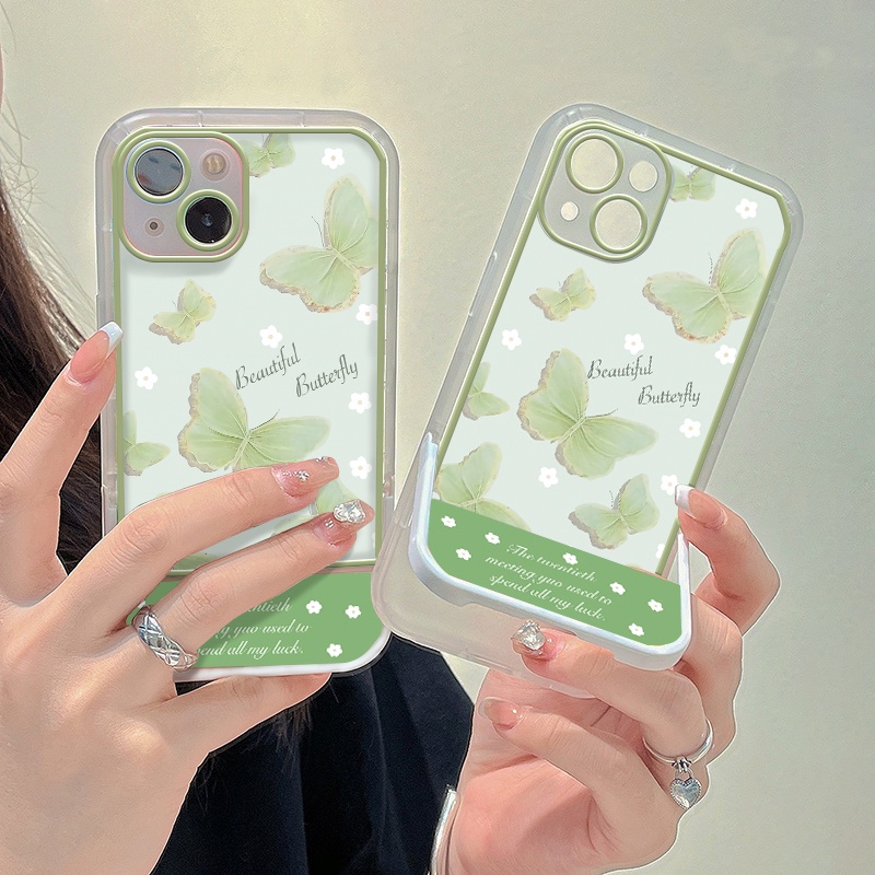 Butterfly Soft Case TPU Transparan Motif Kupu-Kupu Untuk iPhone 12 13 Se 2020 6 6S 7 8 Plus X XS XR 11 Pro Max