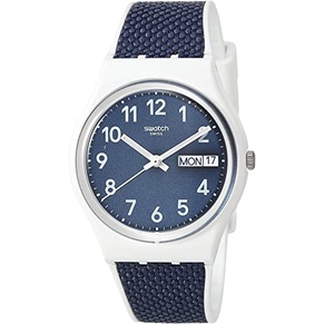 Jam Tangan Pria Wanita Swatch Analog Unisex Karet Biru GW715 NAVY LIGHT Original