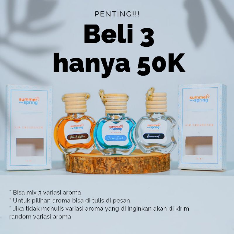 Jual Summerspring Pengharum Botol Apel 3 Varian Aroma Hanya 50K Pengharum Ruangan Mobil Toilet