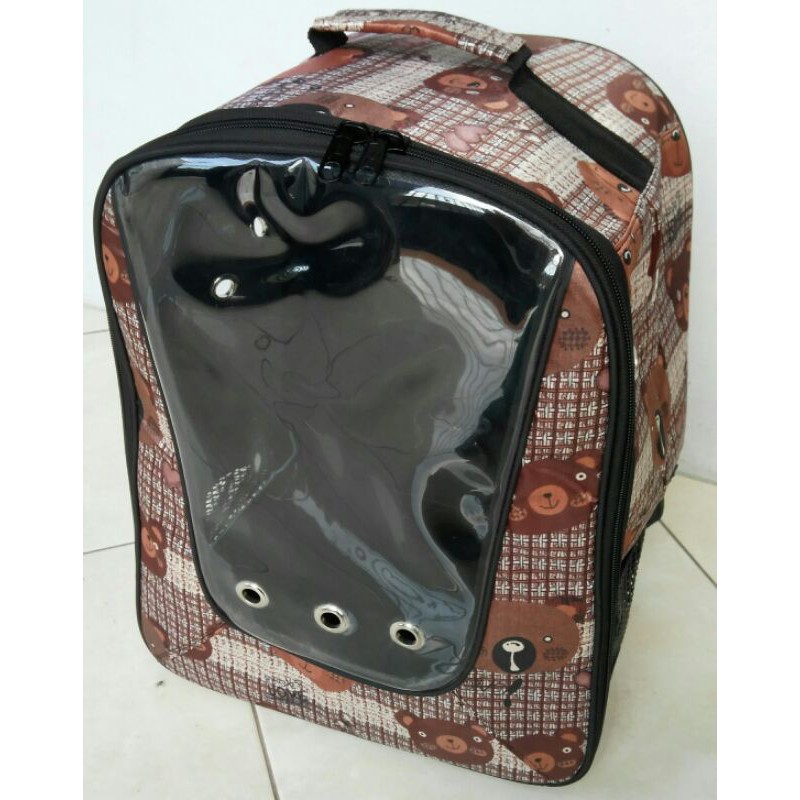 TAS KUCING JUMBO Tas Hewan Model Ransel Transparan Tas Musang Kelinci Reptil Oter dan Hewan Lain